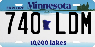 MN license plate 740LDM