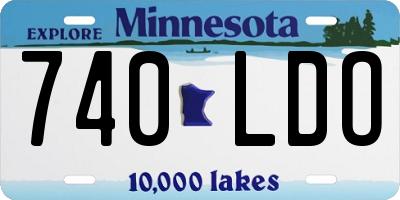 MN license plate 740LDO