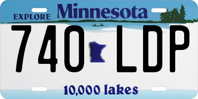 MN license plate 740LDP