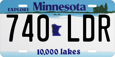 MN license plate 740LDR