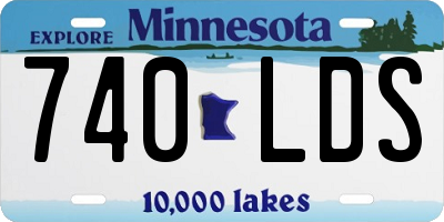 MN license plate 740LDS