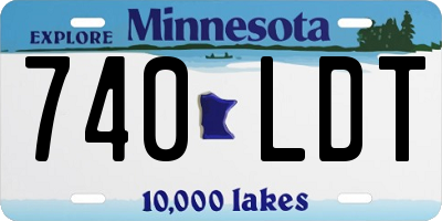 MN license plate 740LDT