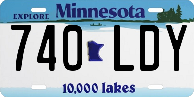 MN license plate 740LDY