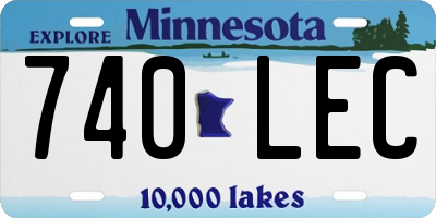 MN license plate 740LEC