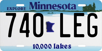 MN license plate 740LEG