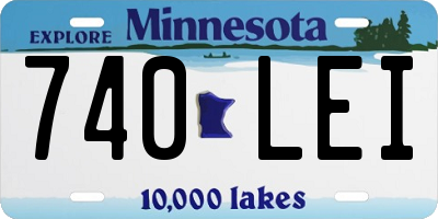 MN license plate 740LEI