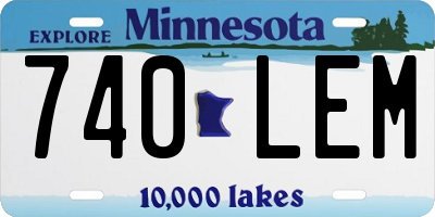 MN license plate 740LEM