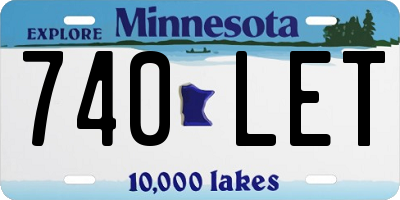 MN license plate 740LET