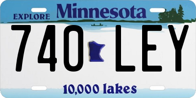 MN license plate 740LEY