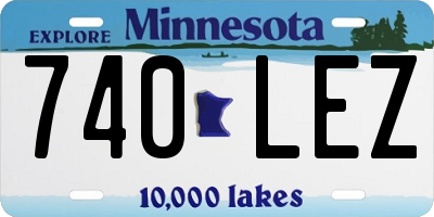 MN license plate 740LEZ