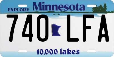 MN license plate 740LFA