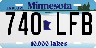 MN license plate 740LFB