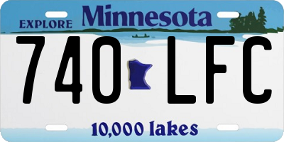 MN license plate 740LFC
