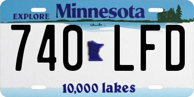 MN license plate 740LFD