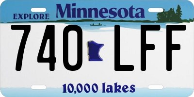 MN license plate 740LFF