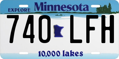 MN license plate 740LFH
