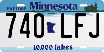 MN license plate 740LFJ
