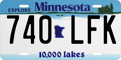 MN license plate 740LFK