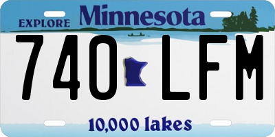 MN license plate 740LFM