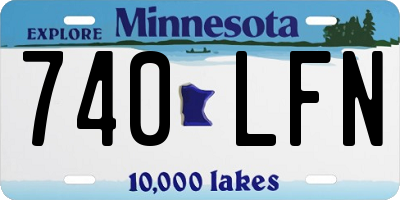 MN license plate 740LFN