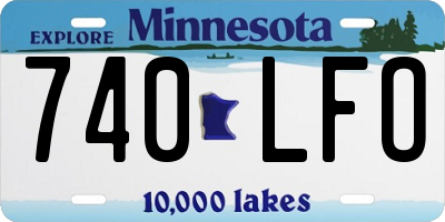 MN license plate 740LFO