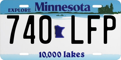 MN license plate 740LFP
