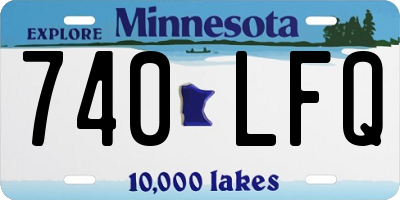 MN license plate 740LFQ