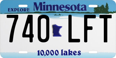 MN license plate 740LFT
