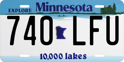 MN license plate 740LFU