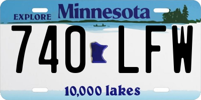 MN license plate 740LFW