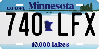 MN license plate 740LFX
