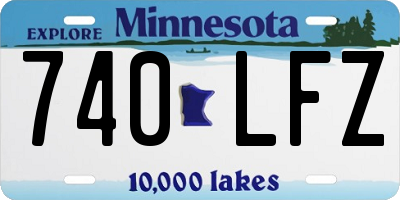 MN license plate 740LFZ