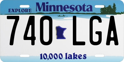 MN license plate 740LGA