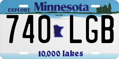 MN license plate 740LGB