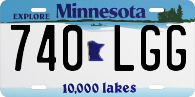 MN license plate 740LGG