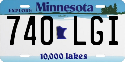 MN license plate 740LGI