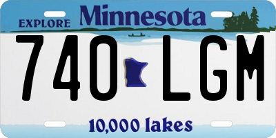 MN license plate 740LGM