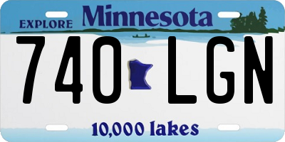 MN license plate 740LGN
