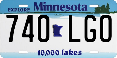 MN license plate 740LGO