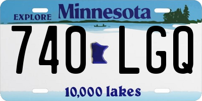 MN license plate 740LGQ