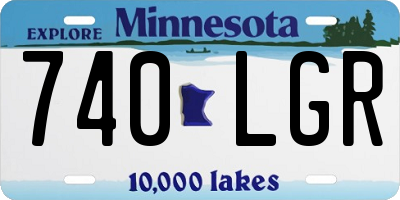 MN license plate 740LGR