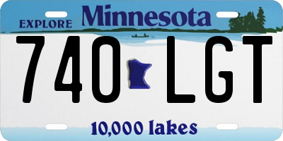 MN license plate 740LGT