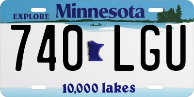 MN license plate 740LGU