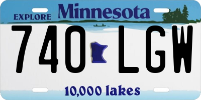 MN license plate 740LGW