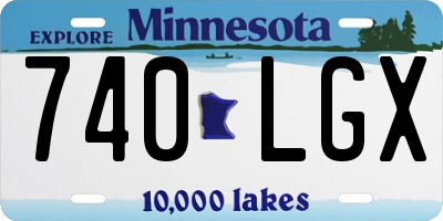 MN license plate 740LGX
