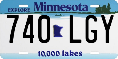 MN license plate 740LGY