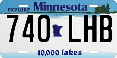 MN license plate 740LHB