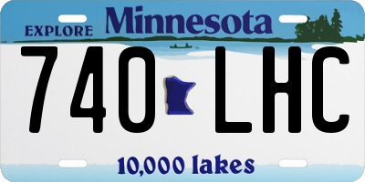 MN license plate 740LHC