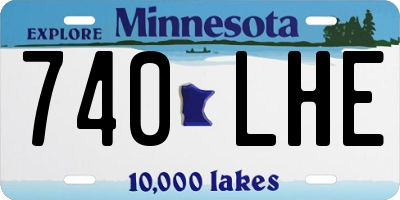 MN license plate 740LHE