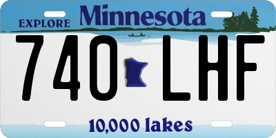 MN license plate 740LHF